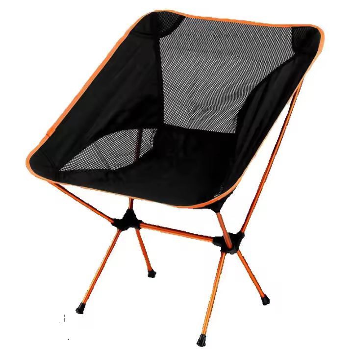 Silla de camping plegable Silla de Pesca ultra Ligera Silla de Playa compacta Silla plegable en Aire Libre Naranja - 1