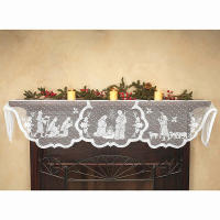 Mantel De Navidad Con Encaje Virgen María Religioso Moda Casa Cubierta Forno Suministros Mantel De Hogar Fiesta En Casa Fiesta - details 0