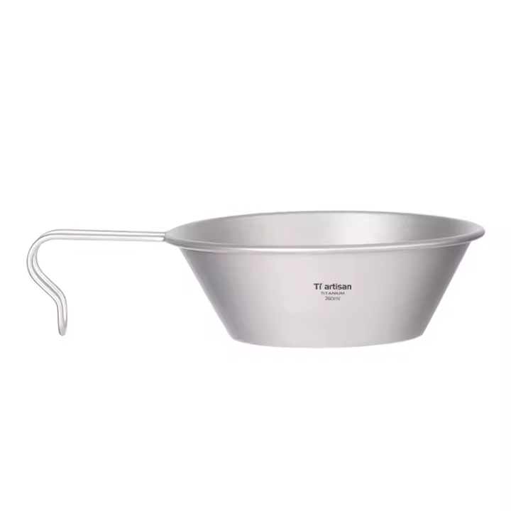 Tiartisan Tazón De Camping De Titanio 260ml Con Manija Fija Ultraligero Portátil Para Picnic Almacenamiento De Alimentos - 1