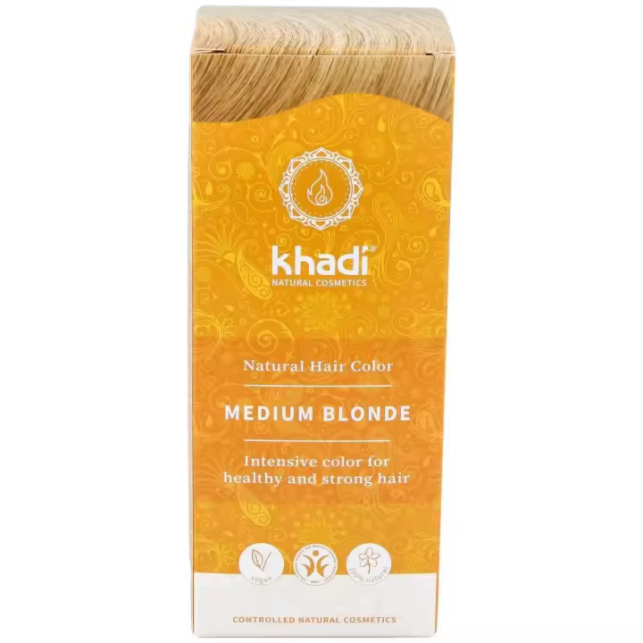 Khadi Tinte Herbal Natural Vegano Khadi Rubio Medio 100G - 1