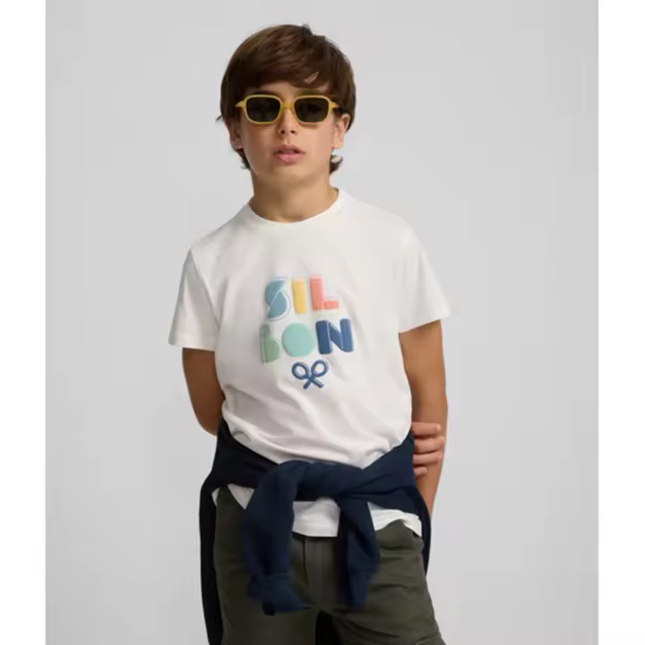 Silbon Camiseta Colores Blanca Para Niño - 1