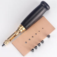 Kit De Herramientas Para Perforar Japón QJH Con 6 Puntas Tamaño 1.5mm - 4mm Para Costura DIY Cuero Artesanía Papel Encuadernación - details 4