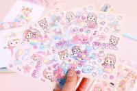 4 Hojas De Pegatinas De Decoración Con Patrón De Dibujos Animados Transparentes PET Para Decoración De Manos Y Estudiantes De Niñas Fresa Cereza - details 28