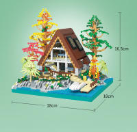 Juguetes De Bloques De Madera Para Construir Casa Set De Bloques De Arquitectura Natural Del Lago Y Calle Regalo Para Niños Decoración De Casa - details 5