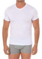 Q-EN-Camiseta interior Bamboo manga corta y cuello de pico para Hombre 603