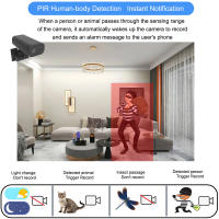 Cámara De Seguridad Inteligente Para El Hogar Mini WiFi Inalámbrica Impermeable Con Vigilancia Remota Y Detección De Humanos Modo Descanso Para Interior Y Exterior - details 8