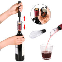 Abrepuertas De Vino Con Bomba De Aire Sellador De Vacío Para Cerveza Herramienta Para Sacar Tacos De Acero Inoxidable Accesorio De Cocina - details 8