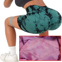 Shorts De Yoga Para Mujer Con Estampado De Tie-Dye High Elasticidad Shorts Deportivos Push up Para Gimnasio Correr Y Fitness Leggings Cortos Sin Costuras De Nylon - details 20