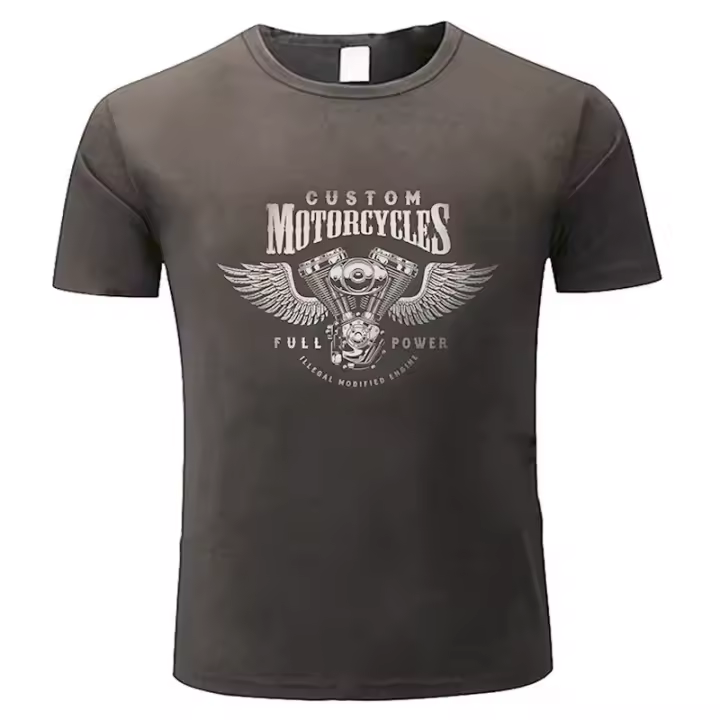 Camiseta Para Hombres 2024 Con Diseño De Motor De Motocicleta Estilo Bobber Chopper Harleys Oversize Davidson Ropa Casual Unisex - 1