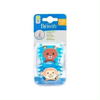 Chupete Dr Browns Prevent Classic Animal Faces T2 6-12 Meses - Niño - 1