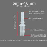 Conector De Tubo Flexible Plástico 5pcs Reductor De Barbaco Adaptador De Reparación De Agua Para Jardín Acuario Laboratorio - details 10