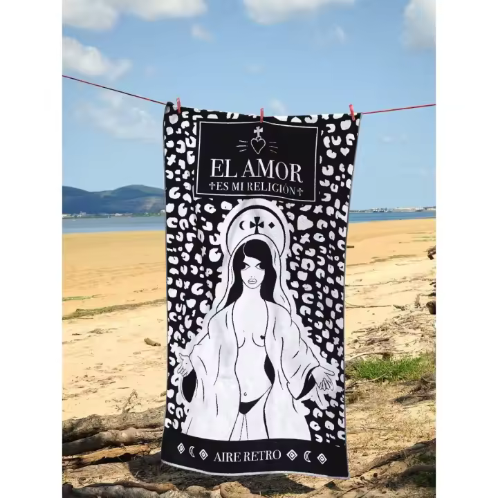 Toalla Aire Retro Religión Negra - 1