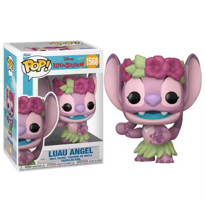 FUNKO POP! LILO Y STITCH – ANGEL (FIESTA LUAU), 86274, Nº1568, PRODUCTO CON LICENCIA OFICIAL - 1