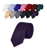 Ociodual Corbata Violeta Clásica Hecha a mano, Elegante para Celebraciones, Eventos, Bodas, Fiestas y Business, Corbata de Hombre para Regalo, Unisex, Mens Tie - details 2