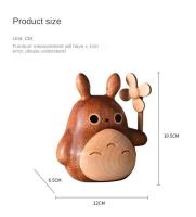 Totoro De Madera Creativa Figura De Escritorio Decoración De Muñeco Aromaterapia Para Coche Insertión Floral Regalo - details 1
