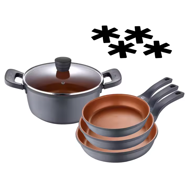 San Ignacio Juego de Cocina | Set de Sartenes Antiadherentes | Cacerola de 4,5L | Menaje de Cocina - 1