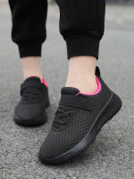 Zapatillas De Correr Para Niños Transpirables Zapatillas Deportivas Para Niñas Ligeras Con Ojos De Malla Negros Para Todas Las Estaciones - details 3