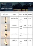 Lámpara De Pared Minimalista Moderna Para Sala De Estar Y Dormitorio Luz LED Interior Blanca Negra Decoración De Pasillo Iluminación AC90V-260V - details 1