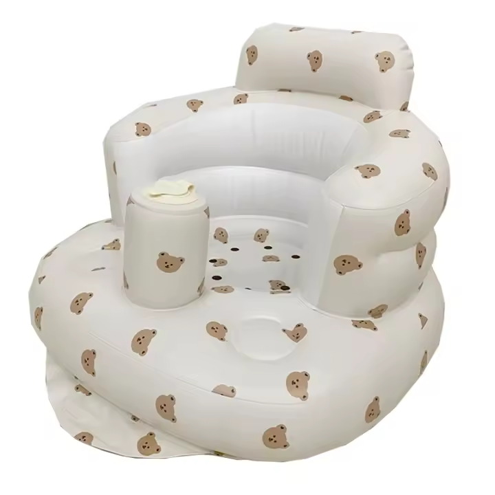 Sofá Inflable Para Bebés Infantil Asiento Multifuncional De PVC Para Baño Y Práctica De Sentarse Silla Portátil Para Niños - 1