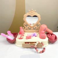 Mini Tocador Infantil con Espejo y Secador de Cabello - Regalo Ideal para Cumpleaños de Princesas - details 1