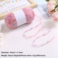 Hilo De Lana De Mohair Con Puntos Coloridos 50g/Bola Suave Y Grueso Para Tejer Suéteres Sombreros Y Bufandas Bebés DIY - details 1