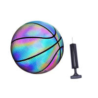 Baloncesto Luminoso PU Reflectivo Durable Para Juegos Nocturnos Interior Y Exterior Regalo Ideal Baloncesto Colorido De 650g - details 0