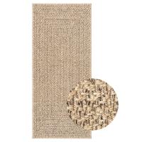 vidaXL Alfombra ZIZUR apariencia de yute interior y exterior 80x200 cm Estampado Rectangular,  Circular,  y mas Alfombras de área  Alfombra de Piso para Sala de Estar Dormitorio Habitación Salón - details 1