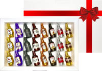 Botellitas de Chocolate Rellenas de Licor - Nueva Edición 2025 Con Nuevos Sabores - Incluye Caja con Lazo Rojo con 24 Botellitas WikiMark. Regalo Para Navidad, Enamorados, Día del Padre o Cumpleaños. - details 0