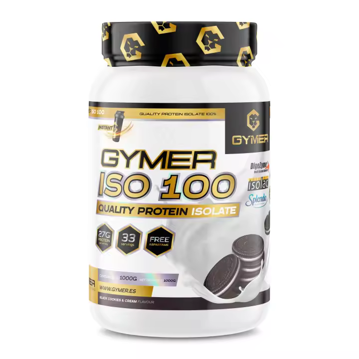 Aislado de Proteína de Suero GYMER ISO 100 1kg Black Cookies & Cream - 1