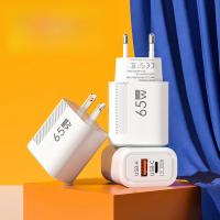 Cargador Rápido 65W GaN USB Para iPhone 15 14 Samsung Xiaomi Huawei Adaptador De Pared Con Tipo C Y USB-A Certificado UL RoHS CE - details 0