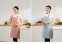 Delantal De Lino Estampado Japonés Sin Mangas Con Ajuste En El Cuello Para Cocina Jardín Uso Doméstico Resistente Al Desgaste - details 11