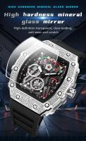 Reloj De Cuarzo Para Hombre OFNS 7105 Creativo Hueco Con Luz Nocturna Y Calendario Resistente Al Choque Y Agua Bandeja De Silicona Estilo Casual - details 11