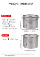 Tiartisan Olla De Camping De 900ml Plegable Y Ultraligera Con Manija Y Tapa Para Excursionismo Y Viajes Al Aire Libre - details 3