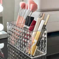 Caja De Almacenamiento Para Brochas De Maquillaje Transparente Organizador De Escritorio De Acrílico Para Lápiz Labial Y Cosméticos - details 3