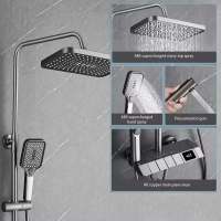 Columna de Ducha Termostática Juego de cabezal de ducha, baño doméstico, ducha a presión, ducha de lluvia, cabezal de ducha grande - details 6
