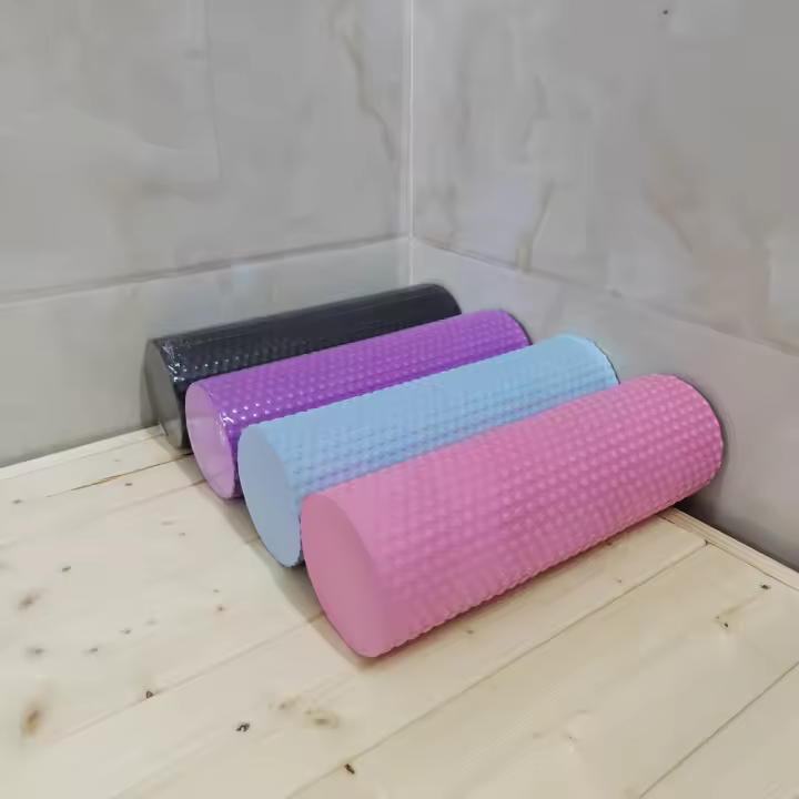 Rodillo De Yoga De EVA Espuma Redonda Y Hexagonal Para Ejercicios De Pilates Mejora Los Ejercicios De Hogar Diámetro 9.5cm Longitud 29.7cm - 1