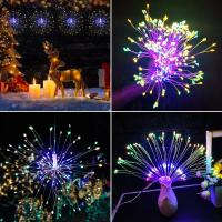 1PC Luces De Fuego Solar Colgantes Con 480LED Estrella En 8 Modos Impermeables Para Decoración De Navidad Y Halloween En Exteriores - details 3