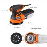 Lijadora orbital aleatoria de 5 pulgadas y 300 W con 12 hojas de lija, 6 velocidades variables, 6000-13000 RPM - PRS01A - details 4