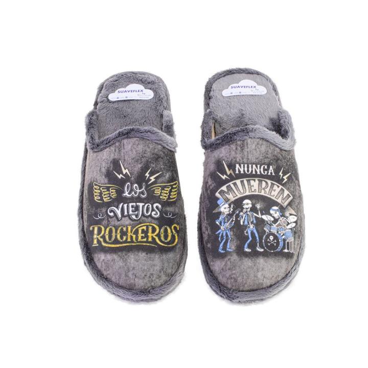 SUAVEFLEX 200/ROCKEROS Zapatillas de casa de hombre gris rockeros 625