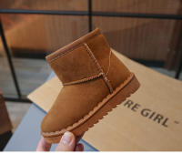 Botas De Nieve Para Niños Y Niñas Con Plataforma Y Peluche Grueso Estilo Conciso Cuatro Colores Slip-on Unisex Zapatos De Invierno Ajuste Verdadero Tamaño - details 3