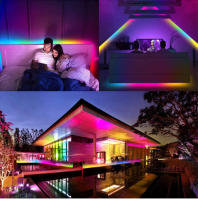 Tira De LED RGBIC Wifi Flujo De Agua 24V 5M 10M 15M 20M Control Por App Alexa Iluminación Decorativa 5050 Pixel Para Sala De Estar - details 18