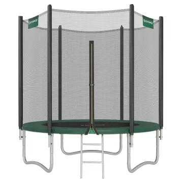 Cama Elástica Tomahok De 1.85 M Para Niños Y Familia – Soporta 100 Kg, Incluye Red, Escalera Y Protectores