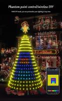 Arbol De Navidad Inteligente Con Luces LED Multicolor Rgb Fitas De Estrella Y Cascada Para Jardín Decoración De Navidad Con Control Remoto Y APP DIY Bluetooth - details 9