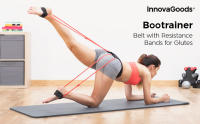 InnovaGoods® Cinturón gomas elasticas musculacion, Bandas Elásticas de musculacion x2-40 lb/18 kg, Correas Ajustables con Velcro, bandas elasticas fitness para Glúteos, Abdominales y Piernas. - details 0