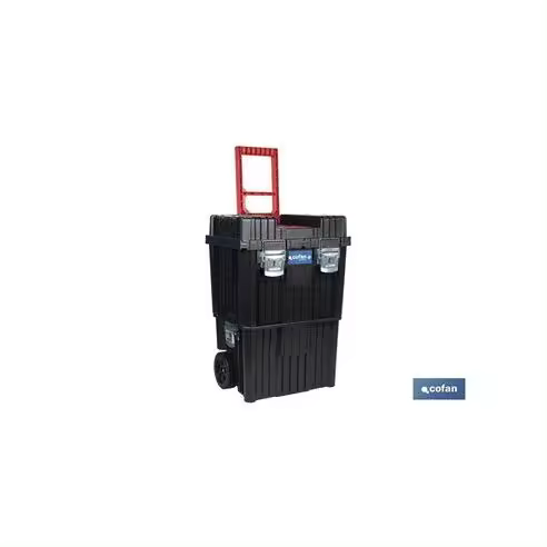Cofan - Caja de Herramientas Compact con Doble Asa y Ruedas - 1