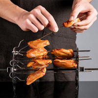 Juego De Hachís Para Barbacoa En Acero Inoxidable Con Palas Para Pollo Para Horno De Rostizado DIY Herramientas De Cocinar Al Aire Libre Y Camping - details 4