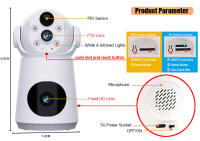 Cámara IP 4K 8MP Con Doble Lente Y Pantalla Batería De Bajo Consumo Monitor De Bebé Detección Humana Visión Nocturna Seguridad - details 0