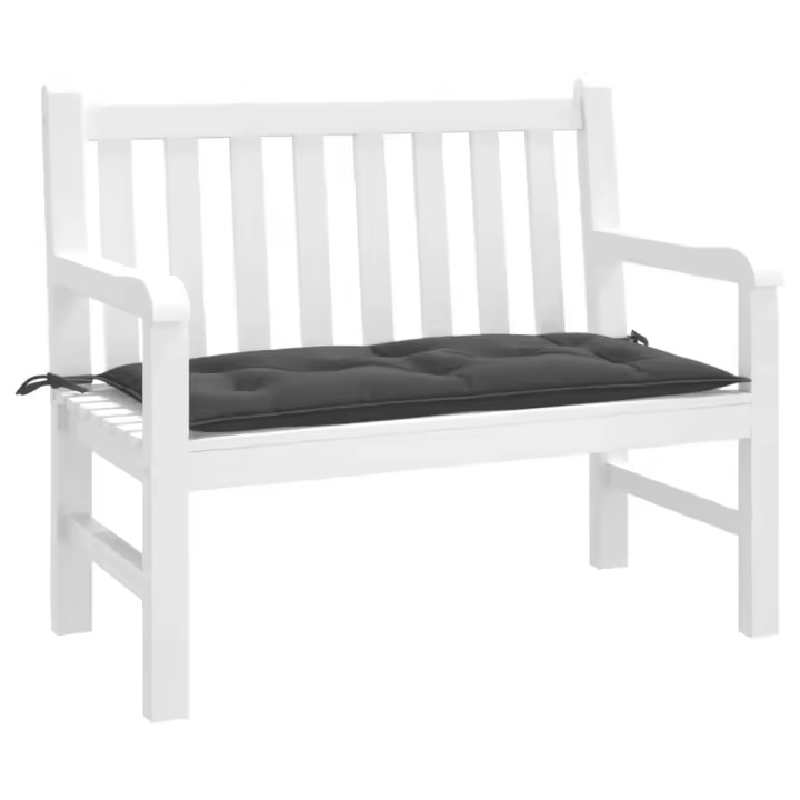 vidaXL Cojín para banco jardín tela gris antracita melange 100x50x7 cm - 1