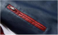 Chaqueta De Béisbol Para Hombres Corte Slim Fit Collar Erguido Cuero PU Nueva Jaqueta De Cremallera Moto Bomber Jacke Male - details 12
