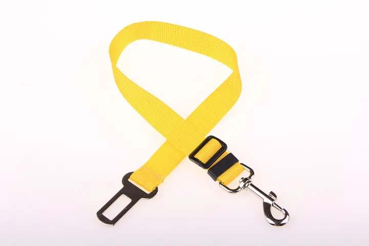 Cinturón De Seguridad Ajustable Para Perros Collar De Tracción Seguro Para Coche Con Clip Mágico Accesorios De Automóvil Para Mascotas Material De Nylon - 1